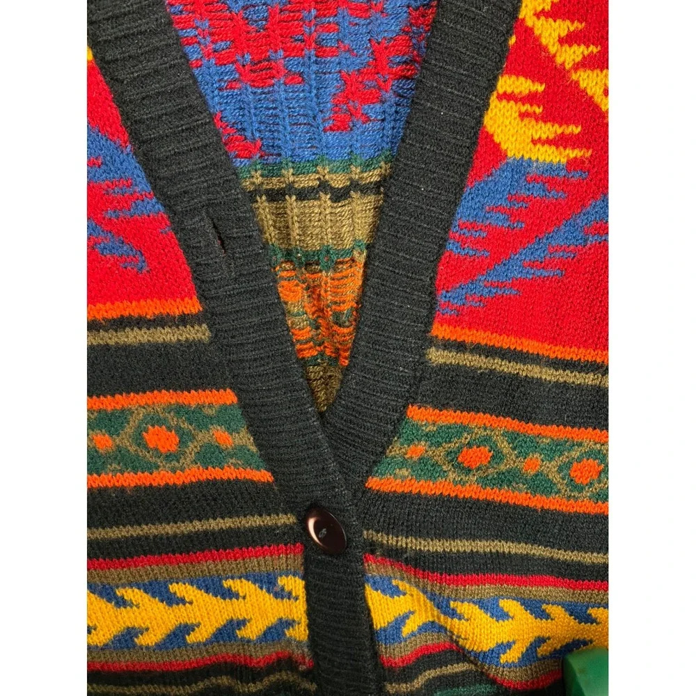 Southwestern ‎ Kurt cobain Plus Silvercord II Knit Cardigan 2X Multi-Colora